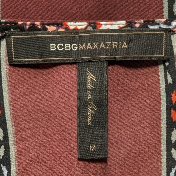 BCBGMaxazria Ali Hi Low Top in Maroon - Picture 2 of 13